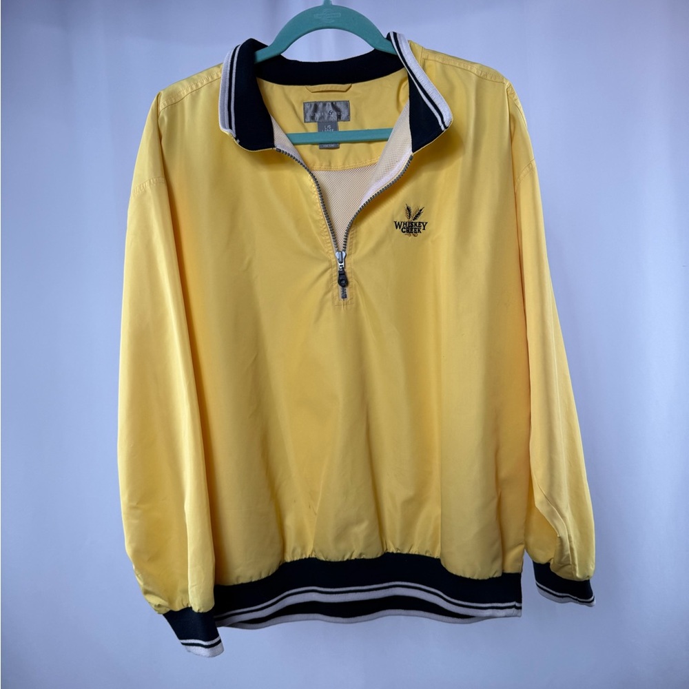 Cutter & Buck Quarter Zip Whiskey Creek Windbreaker Jacket in Yellow Large